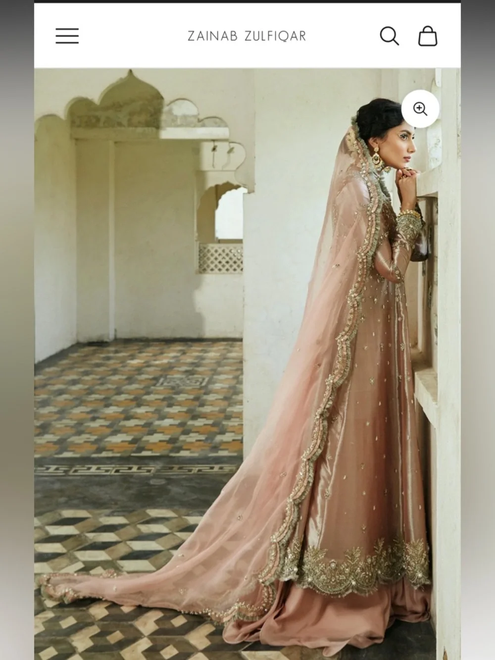 Zainab Zulfiqar formal lehnga with long shirt - Picture 2 of 13